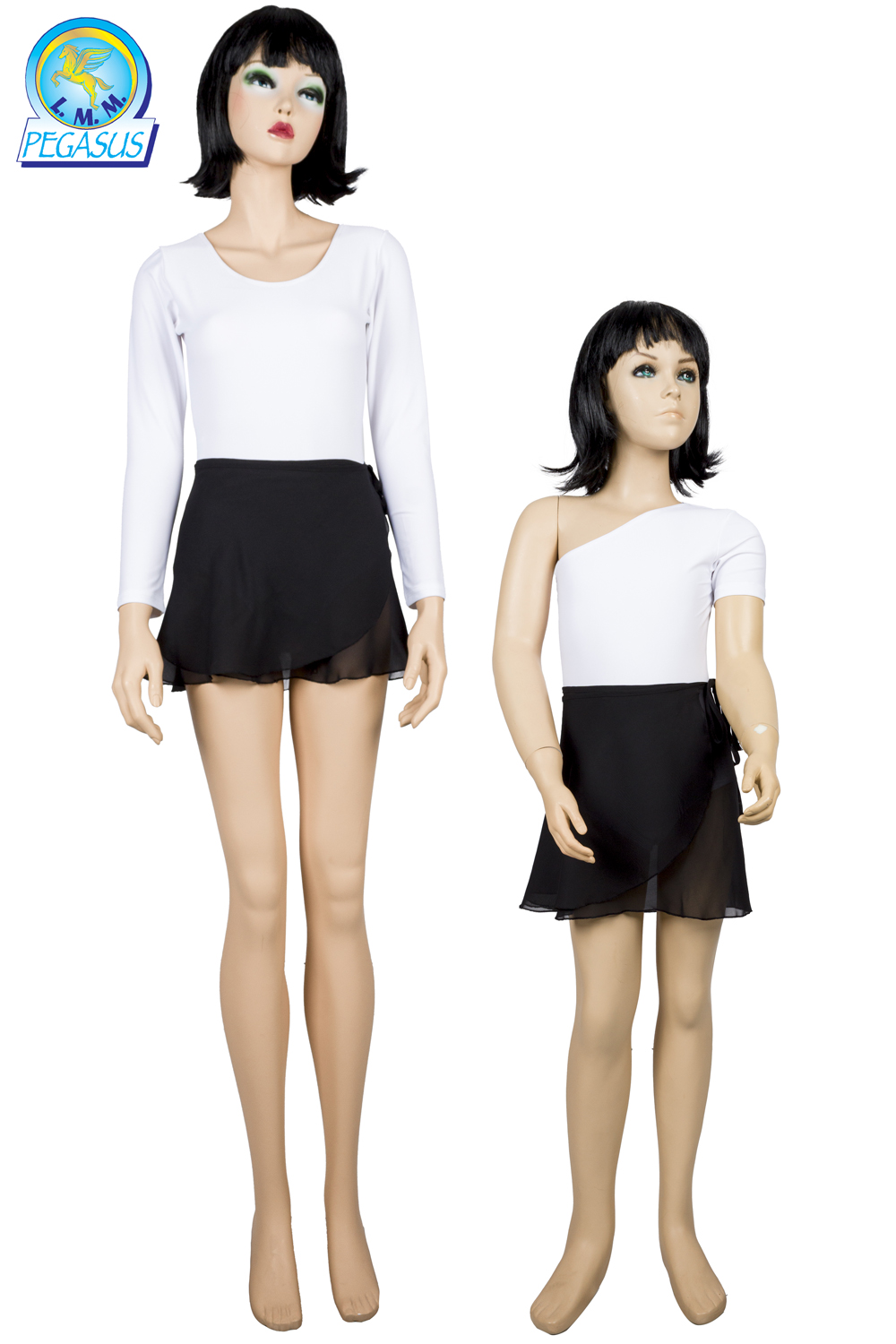 GONNELLINO DANZA CLASSICA NERO DONNA